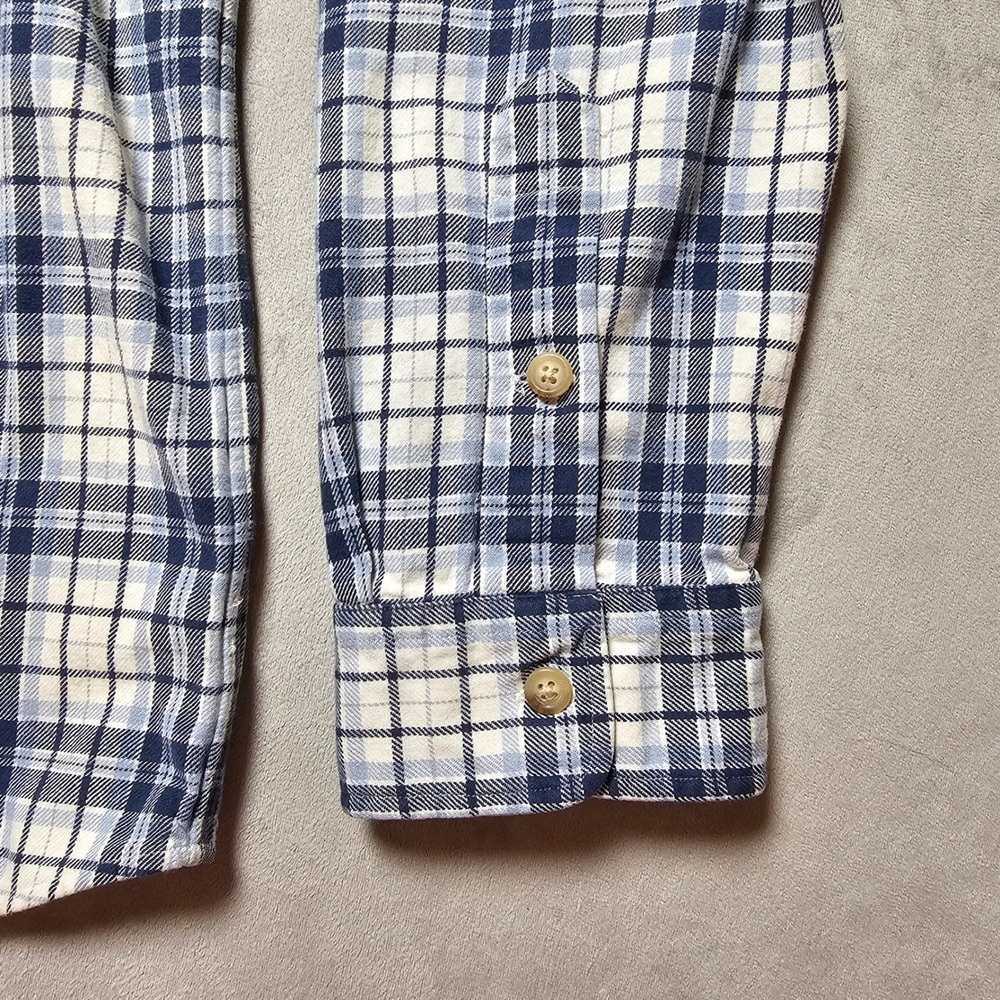Polo Ralph Lauren Mens XXL Blue White Plaid Cotton Button Down Shirt Long Sleeve - Picture 13 of 16